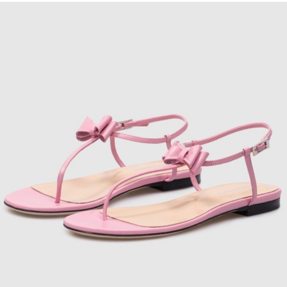MACH & MACH Pink Bow Sandals